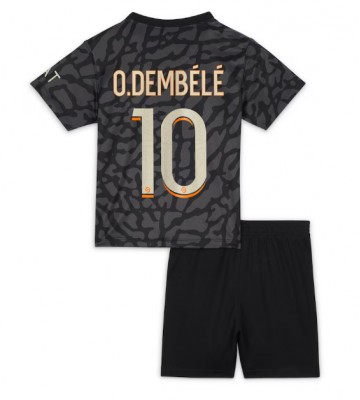 Maillot de foot Paris Saint-Germain Ousmane Dembele #10 Troisième enfant 2023-24 Manches Courte (+ pantalon court)